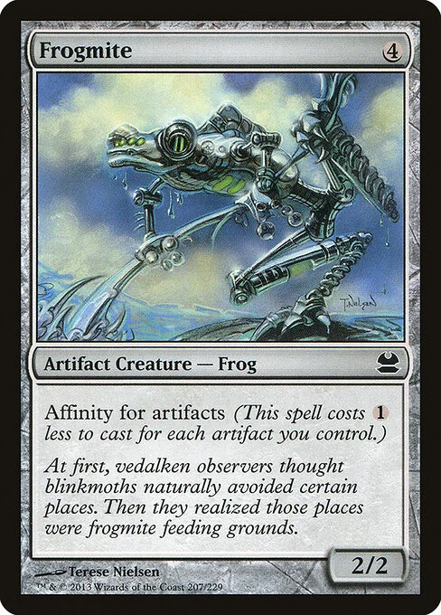 Frogmite, carta Magic di tipo Artifact Creature — Frog illustrata da Terese Nielsen