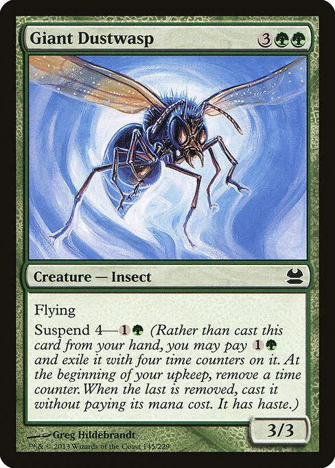 Giant Dustwasp, carta Magic di tipo Creature — Insect illustrata da Greg Hildebrandt