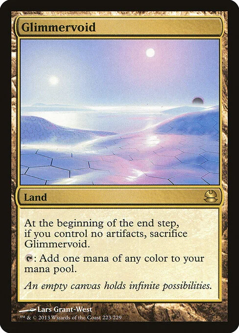 Glimmervoid, carta Magic di tipo Land illustrata da Lars Grant-West