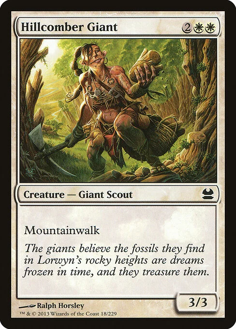 Hillcomber Giant, carta Magic di tipo Creature — Giant Scout illustrata da Ralph Horsley