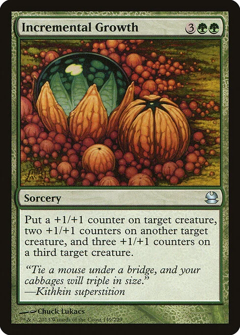 Incremental Growth, carta Magic di tipo Sorcery illustrata da Chuck Lukacs