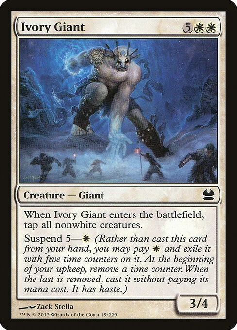Ivory Giant, carta Magic di tipo Creature — Giant illustrata da Zack Stella