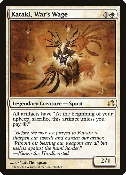 Kataki, War's Wage, carta Magic di tipo Legendary Creature — Spirit illustrata da Matt Thompson