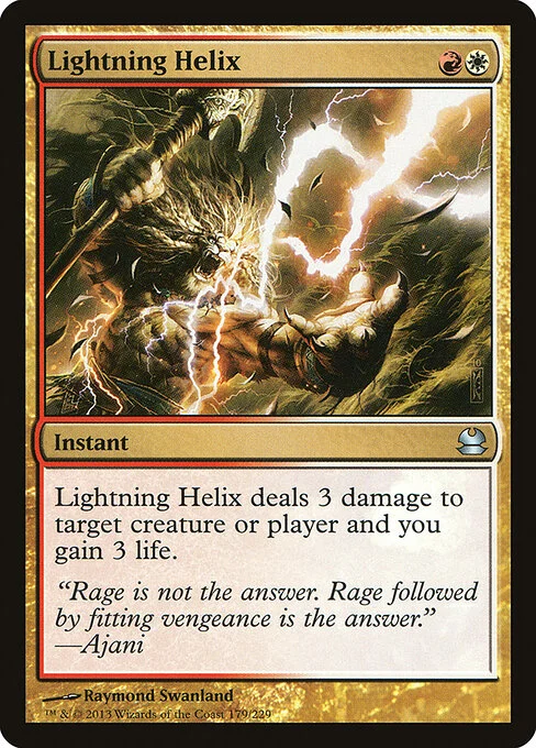 Lightning Helix, carta Magic di tipo Instant illustrata da Raymond Swanland