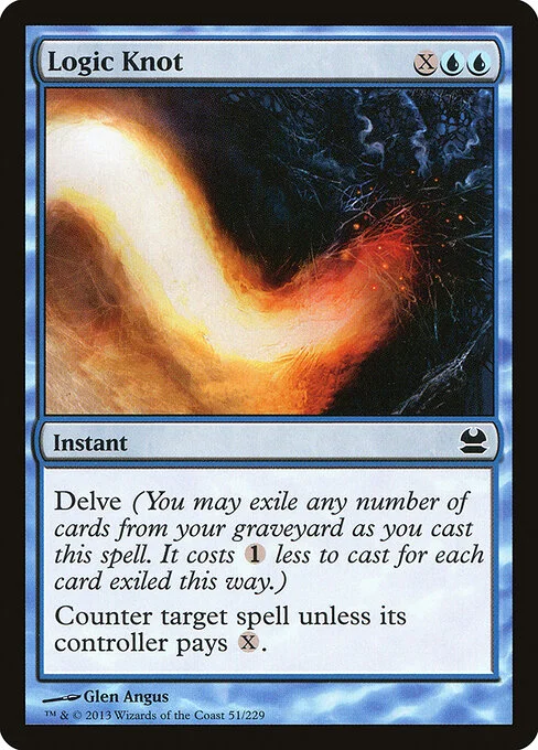 Logic Knot, carta Magic di tipo Instant illustrata da Glen Angus