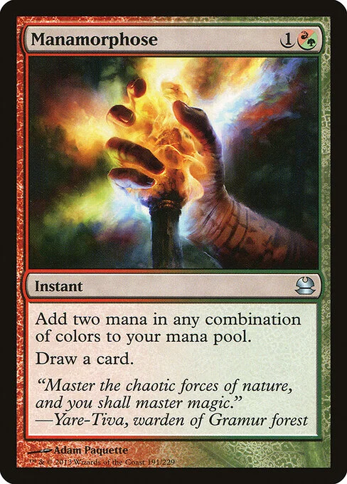 Manamorphose, carta Magic di tipo Instant illustrata da Adam Paquette