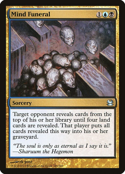 Mind Funeral, carta Magic di tipo Sorcery illustrata da rk post