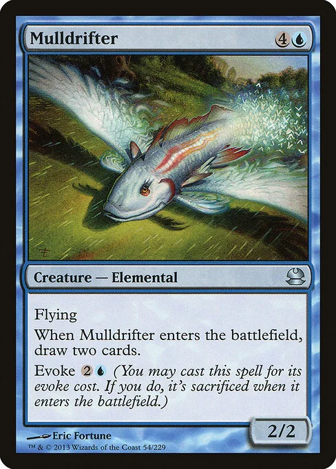 Mulldrifter, carta Magic di tipo Creature — Elemental illustrata da Eric Fortune
