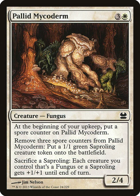 Pallid Mycoderm, carta Magic di tipo Creature — Fungus illustrata da Jim Nelson