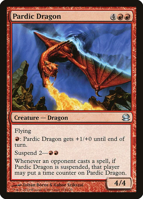 Pardic Dragon, carta Magic di tipo Creature — Dragon illustrata da Zoltan Boros & Gabor Szikszai
