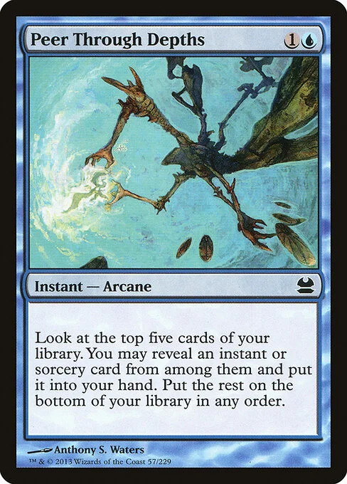 Peer Through Depths, carta Magic di tipo Instant — Arcane illustrata da Anthony S. Waters