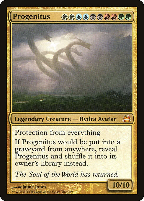 Progenitus, carta Magic di tipo Legendary Creature — Hydra Avatar illustrata da Jaime Jones
