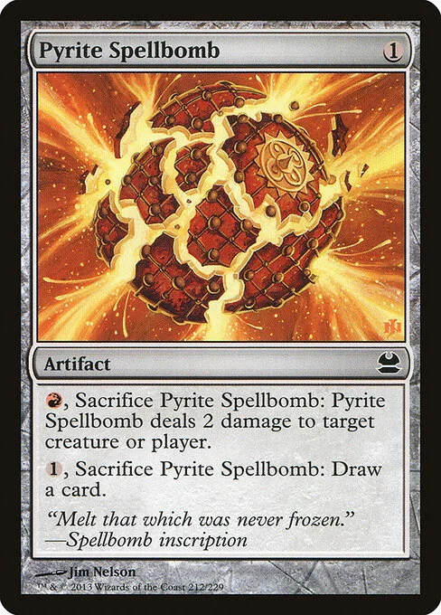 Pyrite Spellbomb, carta Magic di tipo Artifact illustrata da Jim Nelson