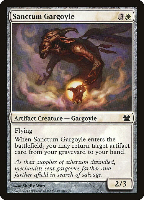 Sanctum Gargoyle, carta Magic di tipo Artifact Creature — Gargoyle illustrata da Shelly Wan