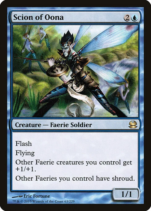 Scion of Oona, carta Magic di tipo Creature — Faerie Soldier illustrata da Eric Fortune