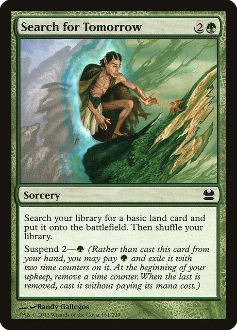 Search for Tomorrow, carta Magic di tipo Sorcery illustrata da Randy Gallegos