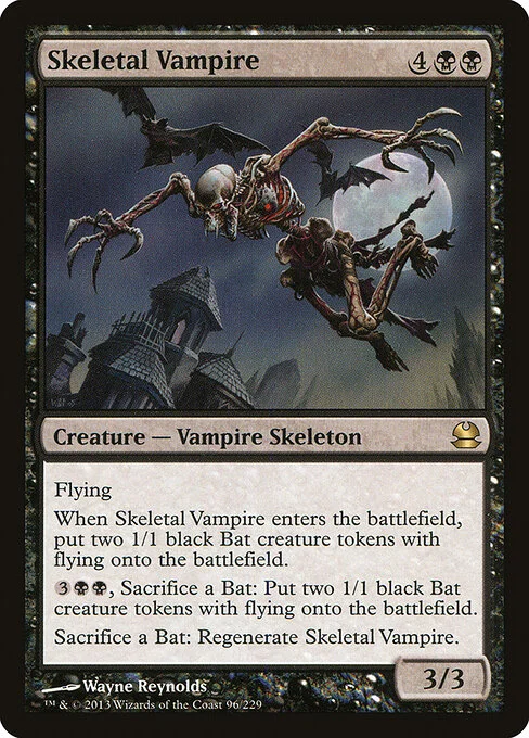 Skeletal Vampire, carta Magic di tipo Creature — Vampire Skeleton illustrata da Wayne Reynolds
