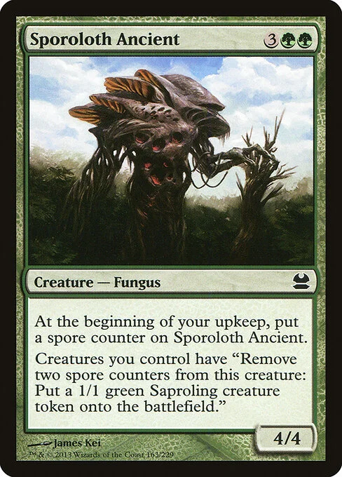 Sporoloth Ancient, carta Magic di tipo Creature — Fungus illustrata da James Kei