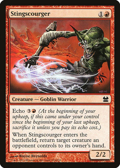 Stingscourger, carta Magic di tipo Creature — Goblin Warrior illustrata da Wayne Reynolds