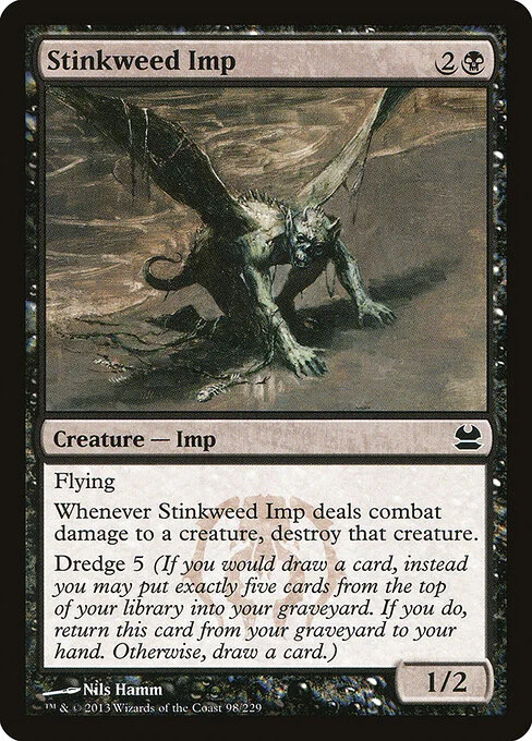 Stinkweed Imp, carta Magic di tipo Creature — Imp illustrata da Nils Hamm