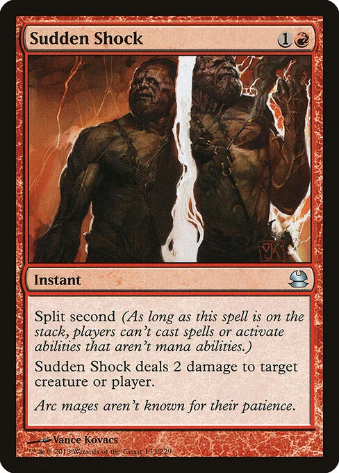 Sudden Shock, carta Magic di tipo Instant illustrata da Vance Kovacs