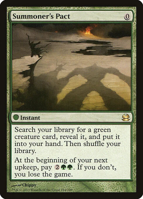 Summoner's Pact, carta Magic di tipo Instant illustrata da Chippy