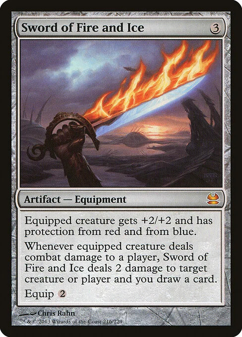 Sword of Fire and Ice, carta Magic di tipo Artifact — Equipment illustrata da Chris Rahn