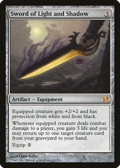 Sword of Light and Shadow, carta Magic di tipo Artifact — Equipment illustrata da Chris Rahn