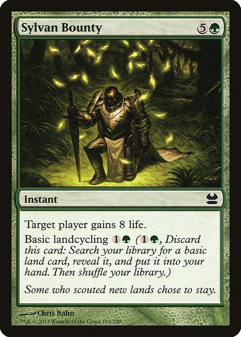 Sylvan Bounty, carta Magic di tipo Instant illustrata da Chris Rahn
