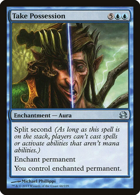 Take Possession, carta Magic di tipo Enchantment — Aura illustrata da Michael Phillippi