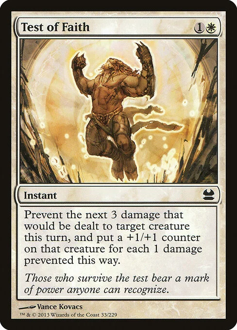 Test of Faith, carta Magic di tipo Instant illustrata da Vance Kovacs