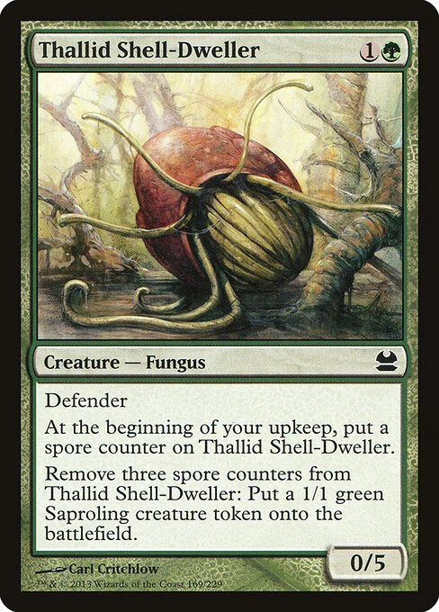 Thallid Shell-Dweller, carta Magic di tipo Creature — Fungus illustrata da Carl Critchlow