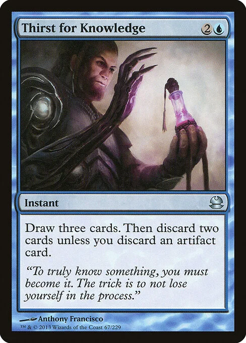 Thirst for Knowledge, carta Magic di tipo Instant illustrata da Anthony Francisco