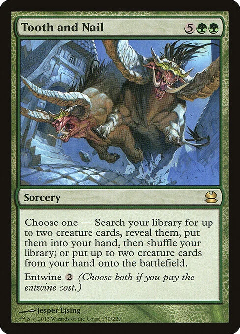 Tooth and Nail, carta Magic di tipo Sorcery illustrata da Jesper Ejsing
