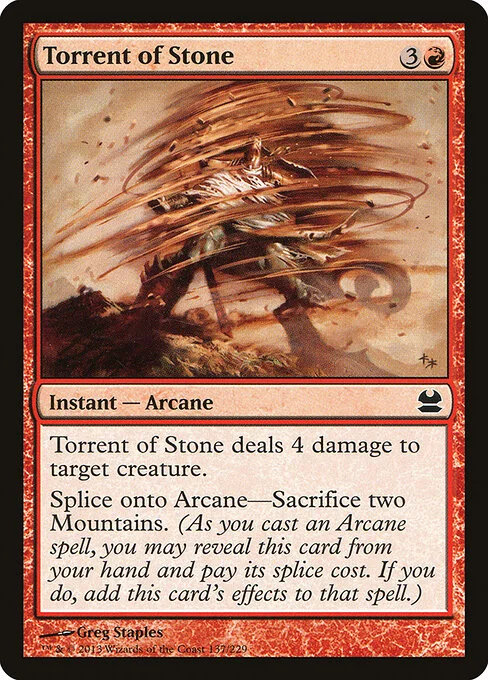 Torrent of Stone, carta Magic di tipo Instant — Arcane illustrata da Greg Staples