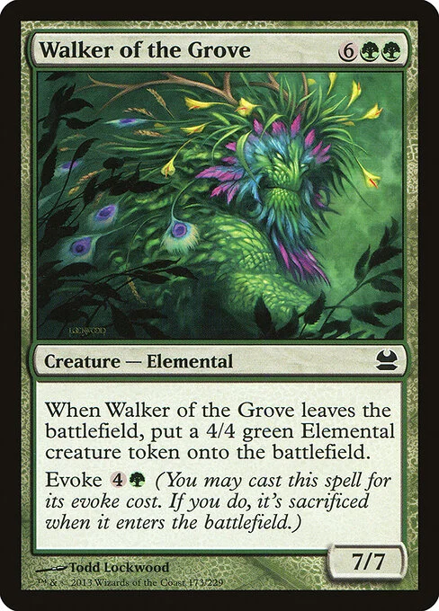 Walker of the Grove, carta Magic di tipo Creature — Elemental illustrata da Todd Lockwood