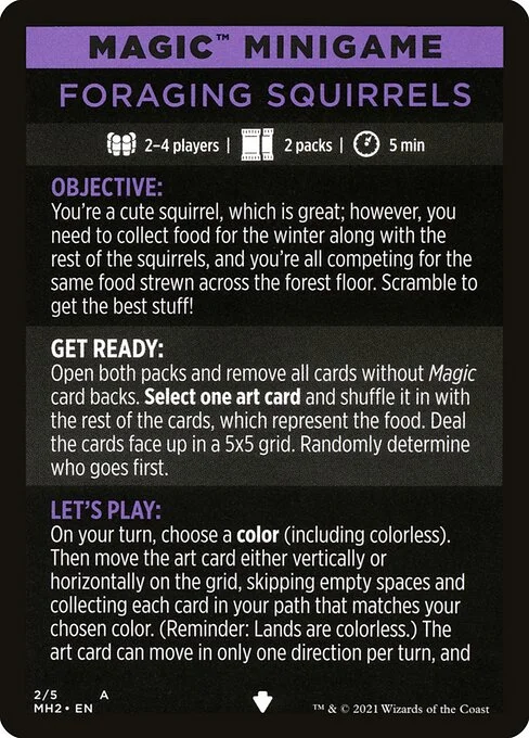 Foraging Squirrels // Foraging Squirrels (cont'd), carta Magic di tipo Card // Card