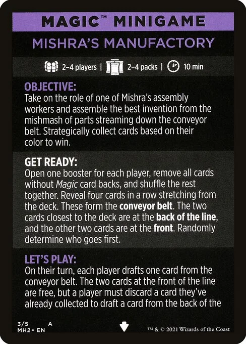 Mishra's Manufactory // Mishra's Manufactory (cont'd), carta Magic di tipo Card // Card