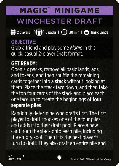 Winchester Draft // Winchester Draft (cont'd), carta Magic di tipo Card // Card