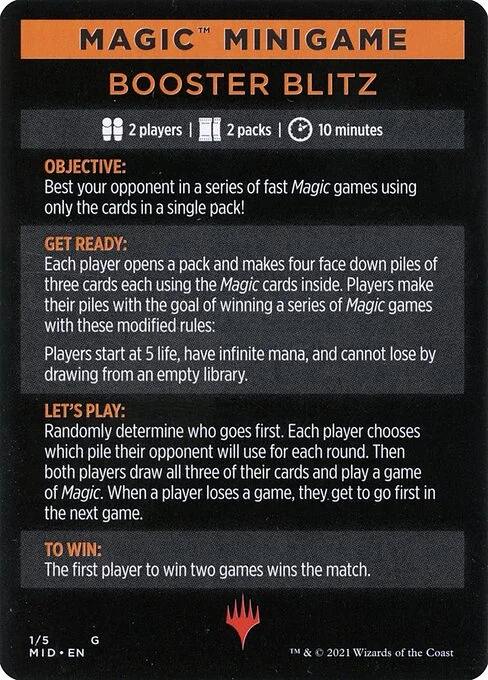 Booster Blitz, carta Magic di tipo Card