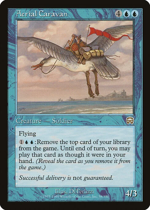 Aerial Caravan, carta Magic di tipo Creature — Human Soldier illustrata da DiTerlizzi