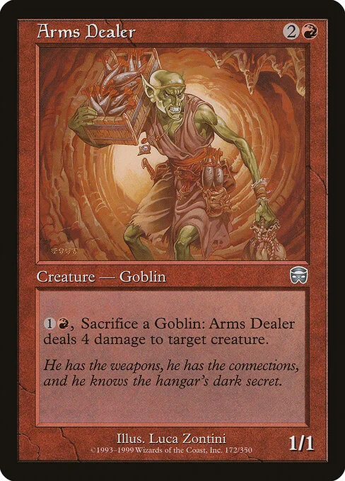 Arms Dealer, carta Magic di tipo Creature — Goblin Rogue illustrata da Luca Zontini