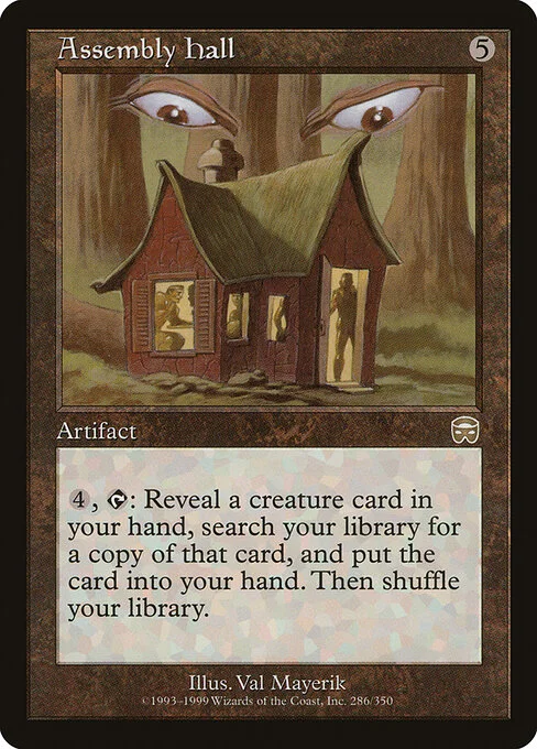 Assembly Hall, carta Magic di tipo Artifact illustrata da Val Mayerik