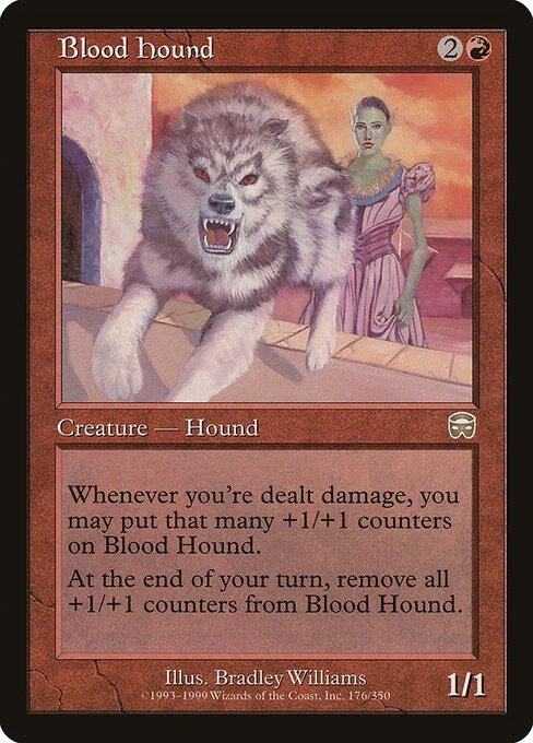 Blood Hound, carta Magic di tipo Creature — Dog illustrata da Bradley Williams
