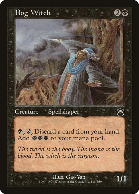 Bog Witch, carta Magic di tipo Creature — Human Spellshaper illustrata da Gao Yan