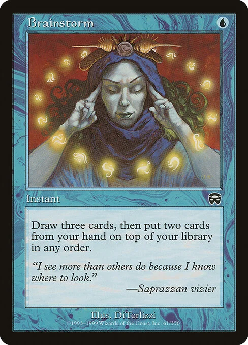 Brainstorm, carta Magic di tipo Instant illustrata da DiTerlizzi