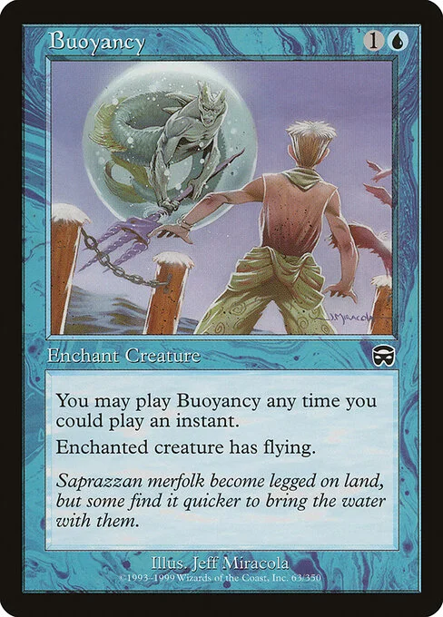 Buoyancy, carta Magic di tipo Enchantment — Aura illustrata da Jeff Miracola