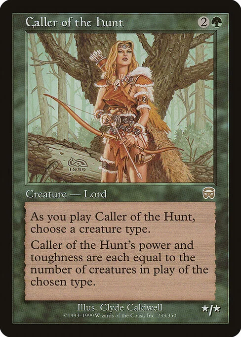 Caller of the Hunt, carta Magic di tipo Creature — Human illustrata da Clyde Caldwell