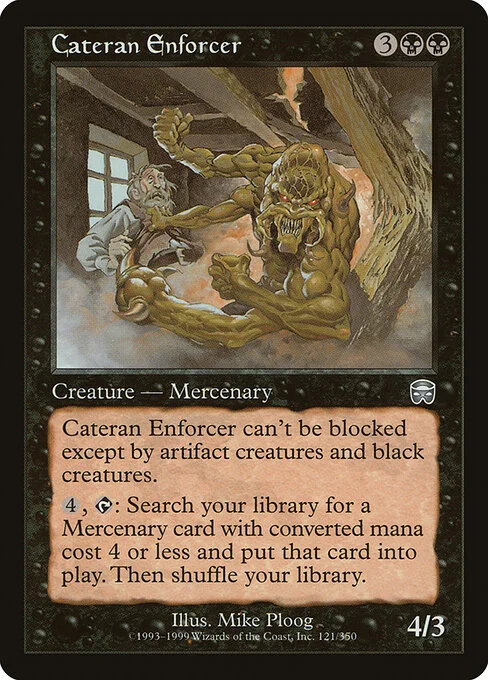 Cateran Enforcer, carta Magic di tipo Creature — Horror Mercenary illustrata da Mike Ploog
