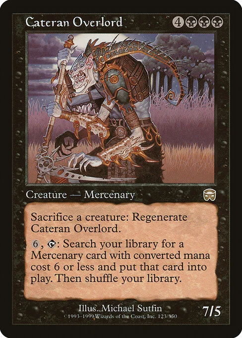 Cateran Overlord, carta Magic di tipo Creature — Horror Mercenary illustrata da Michael Sutfin
